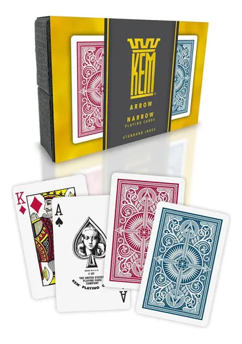 Kem Arrow Cartas De Plástico Rojas Y Azules, Estándar...