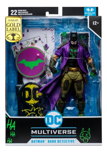 Figura Batman Dark Detective Dc 18cm Articulada Wabro 7042