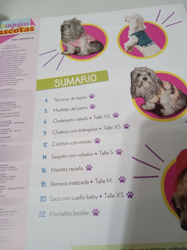Lote Revistas Ropita Perros Mascotas Tejidos Palermo Envios