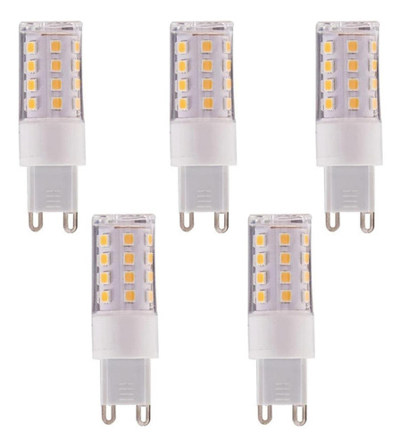 Kit 5 Lâmpadas Filamento De Led G9 3000k Branco Quente