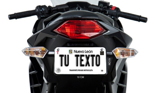 Placas Para Motocicleta Personalizadas 14x22cm 