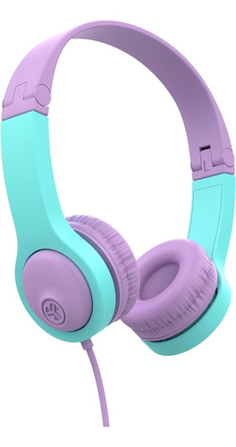 Auriculares Infantiles Plegables Jlab , Color Lila/celeste