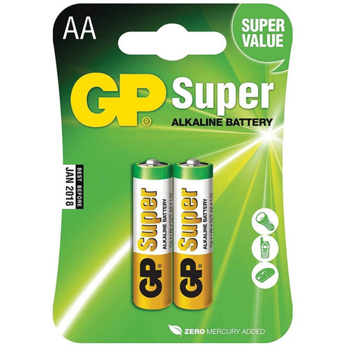 Pilha Alcalina Aa Pequena 1.5v C/ 2un Gp Batteries