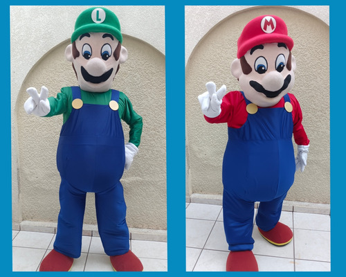 Botargas De Mario Y Luigi Bros Cabeza Medio Uso Cuerpos Nuevos Ver Descripción 