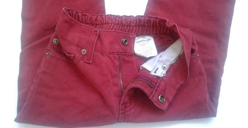 Pantalón Unisex Niña O Niño Talla 4 - Rojo, Usado (Usado)