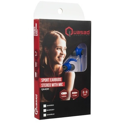 Sport Earbuds Stereo Con Micrófono Qa40mblue