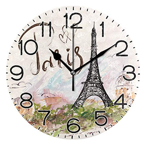 Reloj De Pared Eiffel Paris, Funciona Pilas, Sin Tictac...