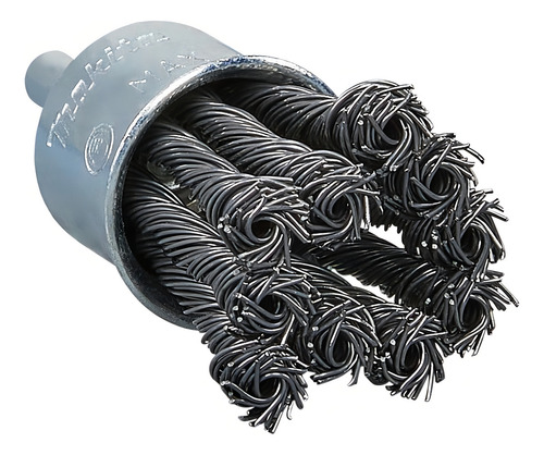 Carda Brocha Alambre Trenzado De 1 X 1/4 Makita D73857 Color Plateado