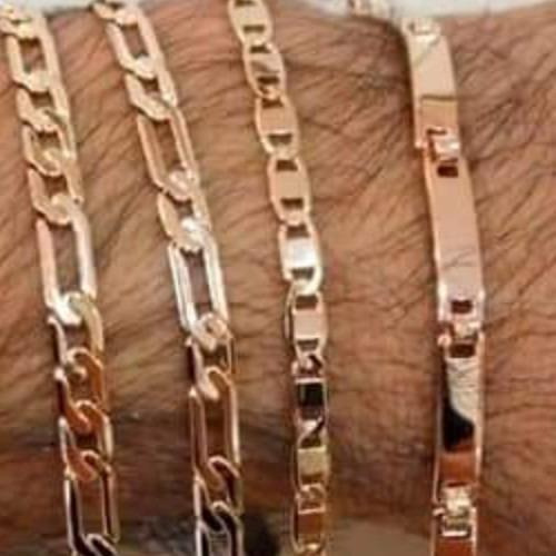 Pulseira Rommanel Masculina Formada Por Chapas Lisas 550737