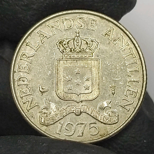 Antillas Neerlandesas 25 Cents 1975 Moneda Antigua