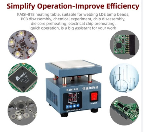 Estación De Calentamiento De Temperatura Ajustable Kaisi 818