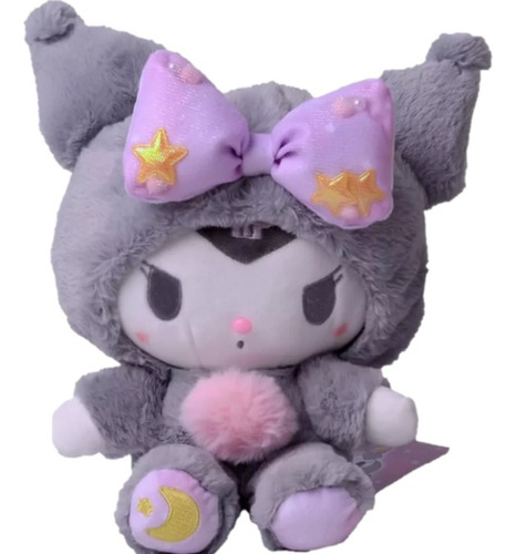 Sanrio Llavero De Peluche, Kuromi, Peluche Gris