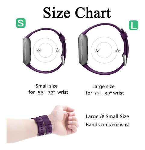 Correa Wepro, Compatible Con Reloj Fitbit Versa 2/lite Ci Aa