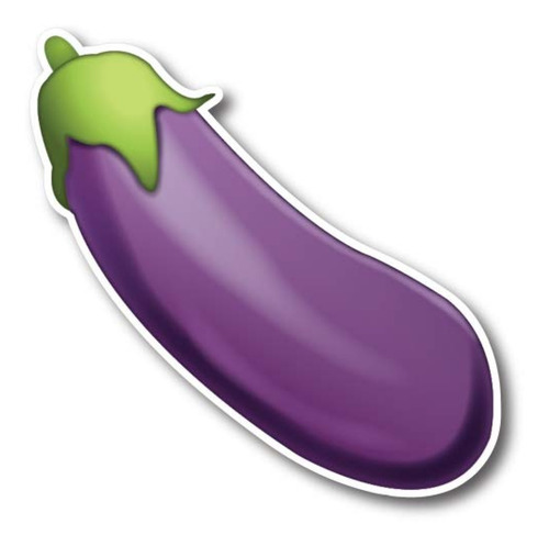 Imanes De Nevera Calcomanía Con Imán Emoji De Berenjena, P