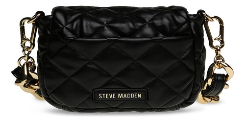 Bolsa Bheara Steve Madden Mujer Acabado de los herrajes Oro Color Black/Gold Color de la correa de hombro Negro Diseño de la tela Liso