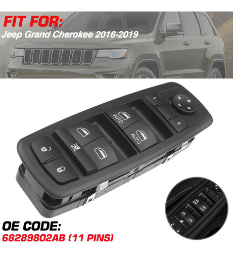 Control Maestro Vidrios Para Jeep Grand Cherokee 2016-2019