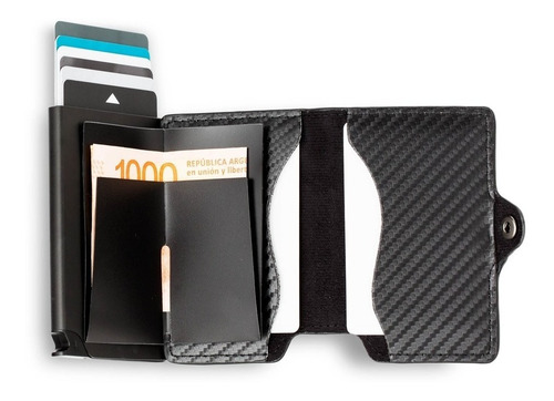 Imagen 4 de 4 de Billetera Walla Wallets - Carbono Black & Blue