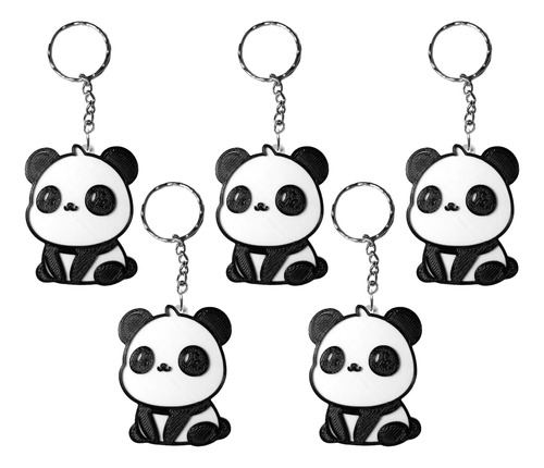Llavero Oso Panda Ideal Souvenir Impresion 3d - X5 Unidades