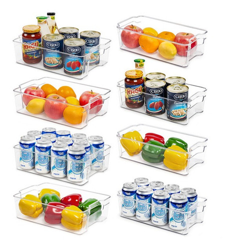 Imagen 1 de 5 de Organizadores Contenedores De Cocina Almacenamiento Set De 8