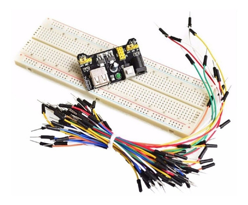 Kit Protoboard 830 Furos + Regulador Tensão + 65 Jumpers