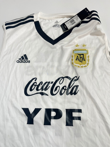 Musculosa Entrenamiento Seleccion Argentina Adidas Utileria Blanco Xl (Usado)