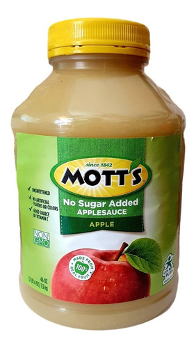 Pure De Manzana Mott´s Sin Azucar Añadido 1.3kg Importado