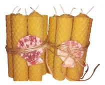 Comprar Velas De Miel  Abundancia  + Conchitas De Mar + Porta Velas