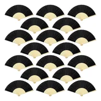 Comprar 18pzs Abanicos Abanicos Tela Abanicos Plegables Boda Fiesta