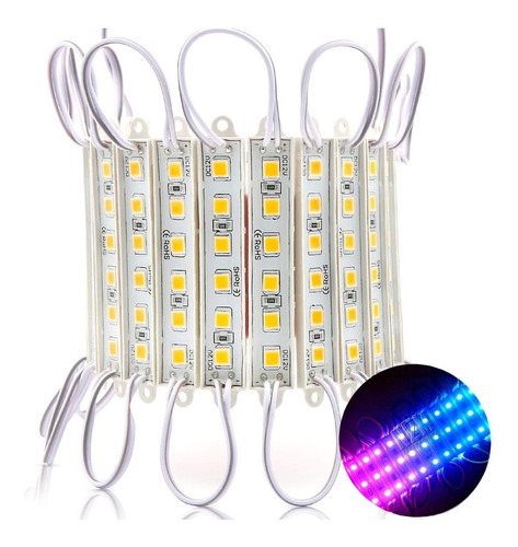 Modulo Led 5054 Smd 3 Chips 30 Lm Rgb 12v Exterior Pack 10