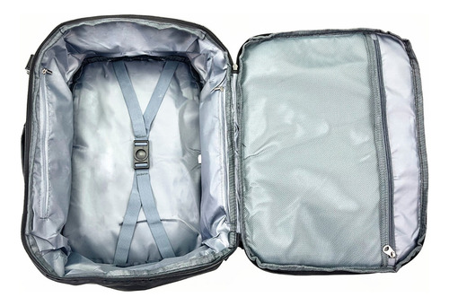 Mochila De Viaje Travel Tech Con Compartimentos Inteligentes Color Gris Diseño De La Tela Lisa