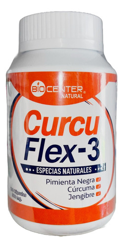 Curcuflex-3 Pimienta Negra Curcuma Y Kion 500 Mgrs X 100 Cap