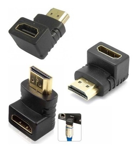 Imagen 2 de 2 de Adaptador Hdmi A Hdmi Forma Codo