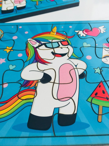 Puzzle Didáctico: Unicornio De 12 O 24 Piezas