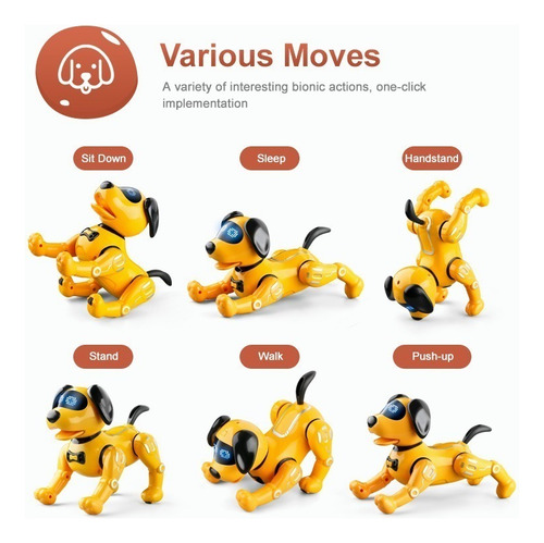 Juguete Interactivo De Perro Robot Inteligente Para Niños