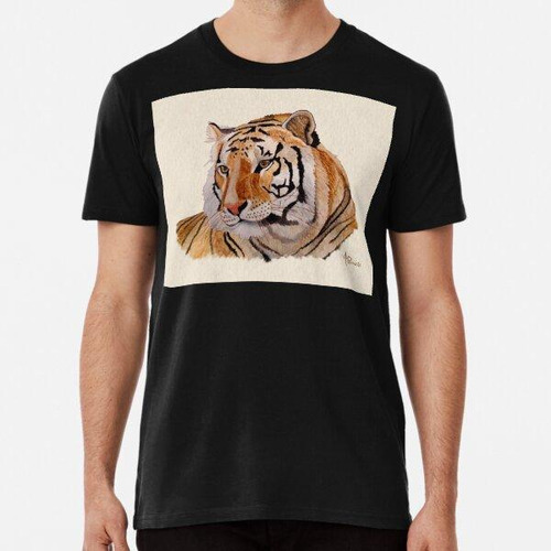 Remera Acuarela De Tigre De Bengala Algodon Premium