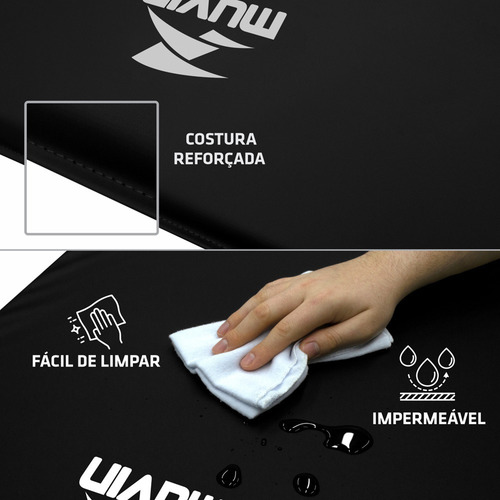 Muvin CNF-400 colchoneta de gimnasio profesional de espuma de alta densidad D80 95cm x 55cm x 3cm impermeable negro