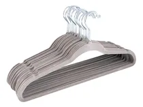 Comprar Set 60 Perchas Terciopelo Adulto 45cm Premuim Gris Perla