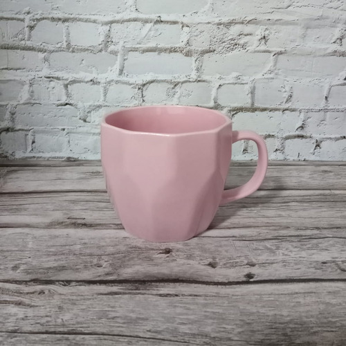 Jarro Mug Taza Consome Cafe Te Porcelana Pettish Online Color Rosa Hexagonal