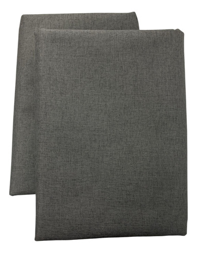 Cortinas Blackout Lino | 2 Paños 210x135 Gris Topo