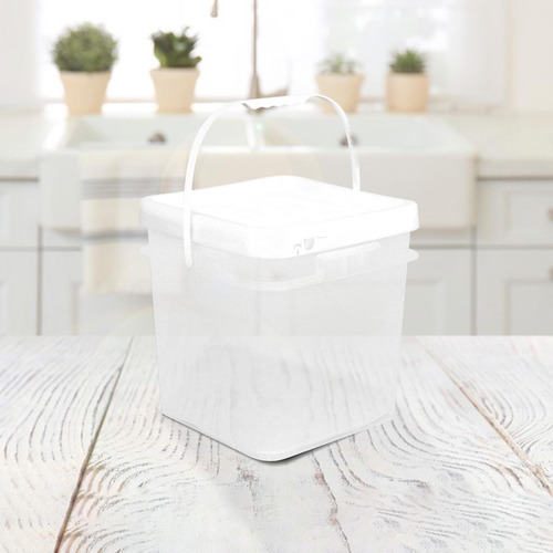 Cubo Cuadrado Para Almacenamiento De Alimentos, Cubo Claro