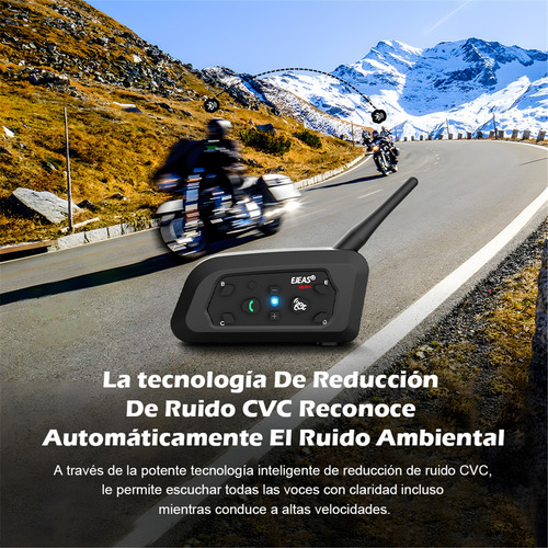 1 Pair Ejeas V6pro Motorcycle Helmet Headset Bt 5.0