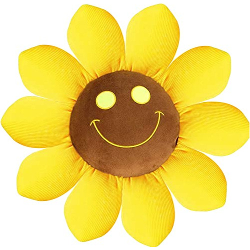 Funda De Almohada De Girasol Suave Y Cómoda Cara Linda...