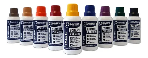 Kit 12un Corante Liquido Preto Universo Para Tinta 50ml