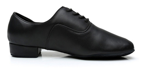 Imagen 5 de 6 de Zapatos De Baile De Cuero Negro Con Estilo Para Hombre Con P
