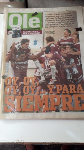 Olé. Lanus Campeón 2007. Impecable.