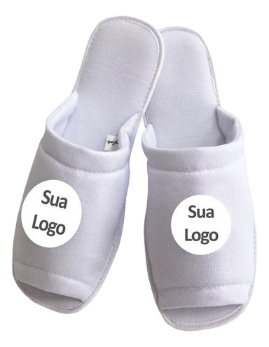 100 Un Pantufa Chinelo Quarto Hotel Personalizada Sublimado