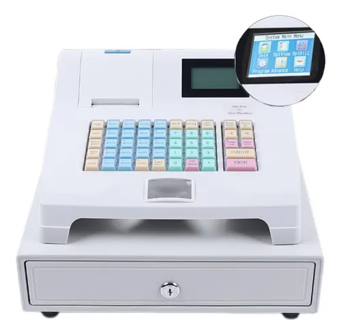 Caja Registradora Electrónica Led 48 Teclas Para Negocio