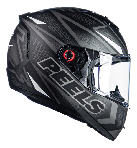 Capacete Peels Icon Fast Preto Fosco Com Óculos Interno