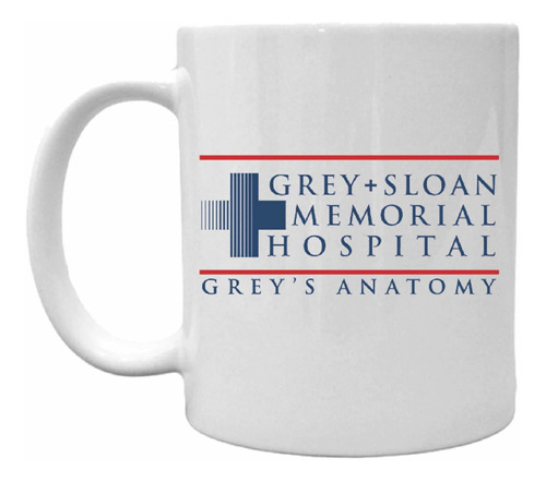 Taza De Ceramica  Grey's Anatomy Serie  Hospital Importada