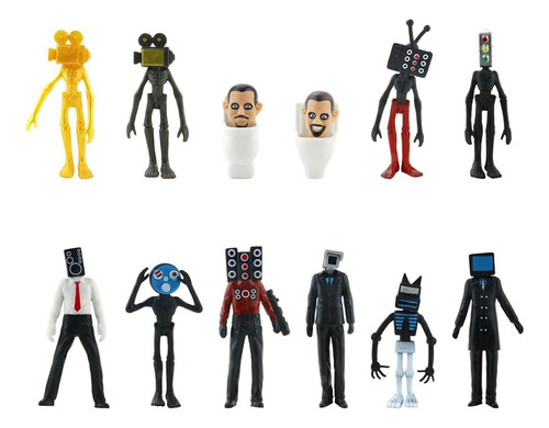Set De 12 Figuras Colección Skibidi Toilet Titan Speaker